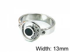 HY Stainless Steel 316L Lady Small-Crystal Rings-HY14R0398OF