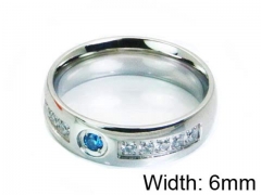 HY Stainless Steel 316L Lady Small-Crystal Rings-HY14R0470PG