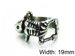 HY Stainless Steel 316L Man Skull Rings-HY22R0561HHX