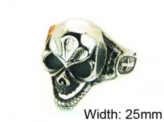 HY Stainless Steel 316L Man Skull Rings-HY22R1162HIC