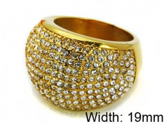 HY Stainless Steel 316L Lady Small-Crystal Rings-HY15R0910IZZ