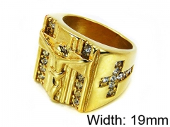 HY Stainless Steel 316L Men Small-Crystal Rings-HY15R0987HIL