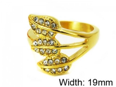 HY Stainless Steel 316L Lady Small-Crystal Rings-HY15R1243HIL