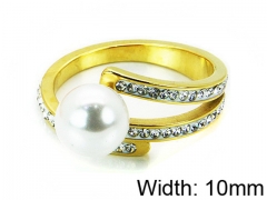 HY Stainless Steel 316L Lady Small-Crystal Rings-HY14R0325HEE