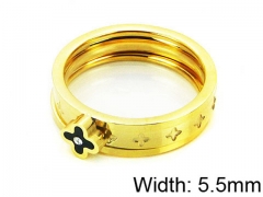 HY Stainless Steel 316L Lady Small-Crystal Rings-HY64R0140HIF