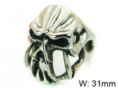 HY Stainless Steel 316L Man Skull Rings-HY22R0741H2Y