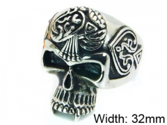 HY Stainless Steel 316L Man Skull Rings-HY22R0949HIQ