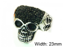 HY Stainless Steel 316L Man Skull Rings-HY22R0889HIA