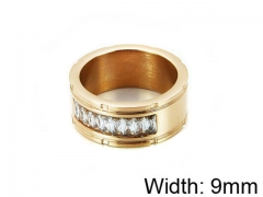 HY Stainless Steel 316L Lady Small-Crystal Rings-HY14R0383HZL