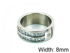 HY Stainless Steel 316L Lady Small-Crystal Rings-HY14R0421HHE