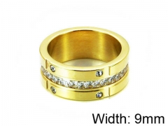 HY Stainless Steel 316L Lady Small-Crystal Rings-HY14R0367HIT
