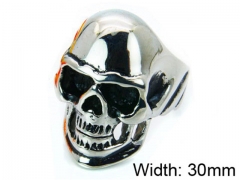 HY Stainless Steel 316L Man Skull Rings-HY22R0009HIG