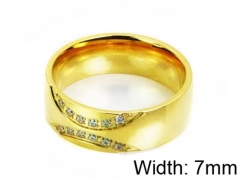 HY Stainless Steel 316L Lady Small-Crystal Rings-HY14R0462HZY