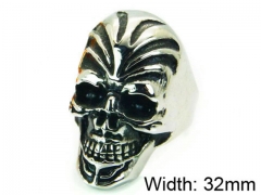 HY Stainless Steel 316L Man Skull Rings-HY22R0925HIW