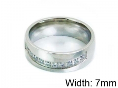 HY Stainless Steel 316L Lady Small-Crystal Rings-HY14R0458PV