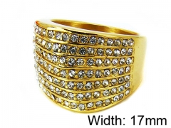 HY Stainless Steel 316L Lady Small-Crystal Rings-HY15R1065HML