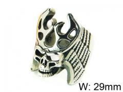 HY Stainless Steel 316L Man Skull Rings-HY22R1154HJD