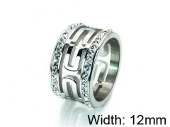 HY Stainless Steel 316L Lady Small-Crystal Rings-HY16R0005HQQ