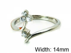 HY Stainless Steel 316L Lady Small-Crystal Rings-HY30R1012KL