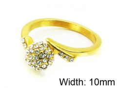 HY Stainless Steel 316L Lady Small-Crystal Rings-HY15R1292HJL
