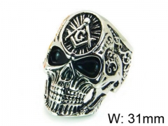 HY Stainless Steel 316L Man Skull Rings-HY22R1034HIR