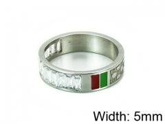 HY Stainless Steel 316L Lady Small-Crystal Rings-HY14R0272OLC