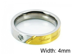 HY Stainless Steel 316L Lady Small-Crystal Rings-HY06R0298ML