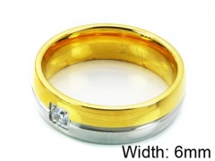 HY Stainless Steel 316L Lady Small-Crystal Rings-HY06R0294LZ