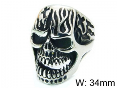 HY Stainless Steel 316L Man Skull Rings-HY22R0941H2E