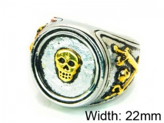 HY Stainless Steel 316L Man Skull Rings-HY22R0862HJB