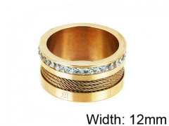 HY Stainless Steel 316L Lady Small-Crystal Rings-HY14R0523HJG
