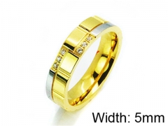 HY Stainless Steel 316L Lady Small-Crystal Rings-HY14R0498PY