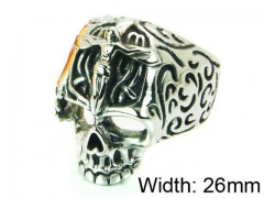 HY Stainless Steel 316L Man Skull Rings-HY22R0900H2Z