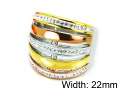 HY Stainless Steel 316L Lady Small-Crystal Rings-HY15R1360HML