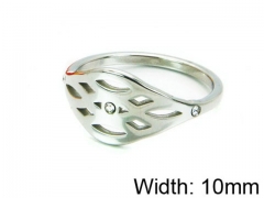 HY Stainless Steel 316L Lady Small-Crystal Rings-HY14R0391NF