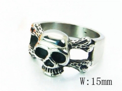 HY Stainless Steel 316L Man Skull Rings-HY22R1008HIQ