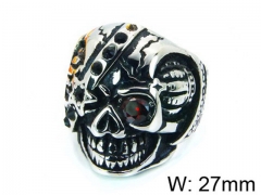 HY Stainless Steel 316L Man Skull Rings-HY22R1079HJY