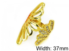 HY Stainless Steel 316L Lady Small-Crystal Rings-HY15R0976HJL