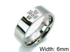 HY Stainless Steel 316L Lady Small-Crystal Rings-HY06R0307LL