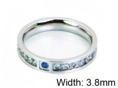 HY Stainless Steel 316L Lady Small-Crystal Rings-HY14R0473PW