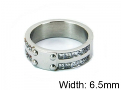 HY Stainless Steel 316L Lady Small-Crystal Rings-HY14R0395HHW