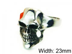 HY Stainless Steel 316L Man Skull Rings-HY22R0668HIE