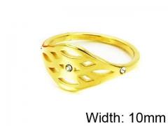 HY Stainless Steel 316L Lady Small-Crystal Rings-HY14R0392OR