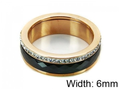 HY Stainless Steel 316L Lady Small-Crystal Rings-HY14R0313HLS