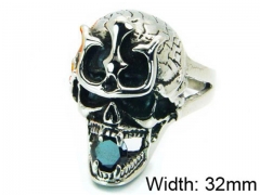 HY Stainless Steel 316L Man Skull Rings-HY22R0947HKV