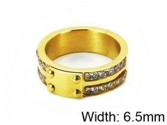 HY Stainless Steel 316L Lady Small-Crystal Rings-HY14R0396HIQ