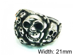 HY Stainless Steel 316L Man Skull Rings-HY22R0902HIS