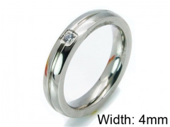 HY Stainless Steel 316L Lady Small-Crystal Rings-HY06R0299KZ