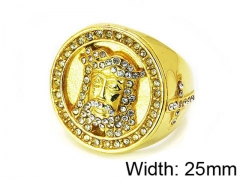 HY Stainless Steel 316L Lady Small-Crystal Rings-HY15R1280HML