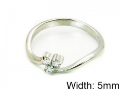 HY Stainless Steel 316L Lady Small-Crystal Rings-HY30R0511KLV